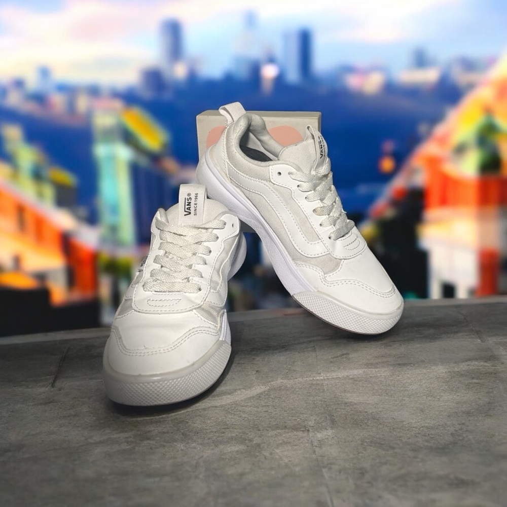 Vans White Leather Sneakers Minimalist Design